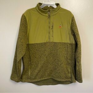 Fort Thompson men’s size Large Gorpcore
duck Hunting camping outdoors 1/2 zip